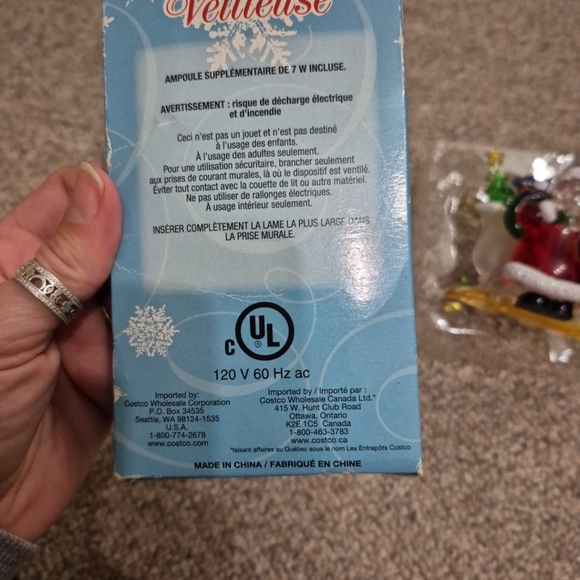 Holiday Christmas Santa and Sleigh Night Light EUC - Picture 9 of 9